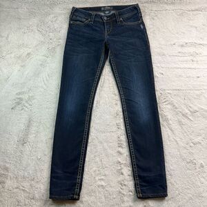 Silver Jeans Camden Rose Womens Size 28x31 Low Rise Dark Wash Denim Skinny